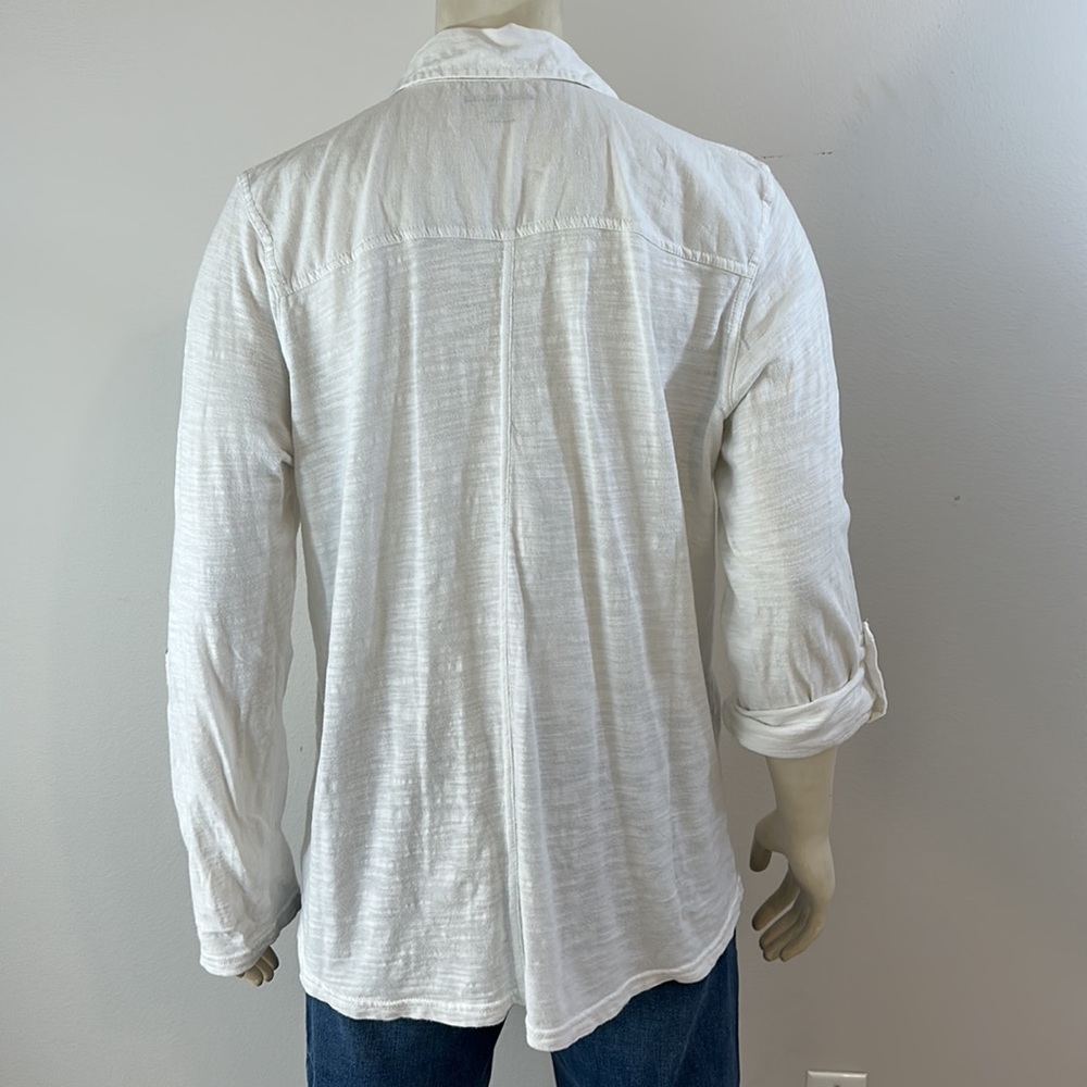 Eddie Bauer Womens XL white popover 1/4 button shirt - Picture 4 of 6